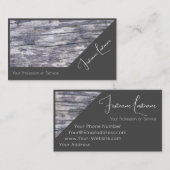 100% natuurlijk organisch, houten stijlvol interie visitekaartje (Voorkant / Achterkant)