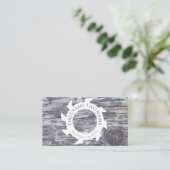 100% natuurlijk organisch, houten stijlvol interie visitekaartje (Staand voorkant)