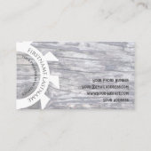 100% natuurlijk organisch, houten stijlvol interie visitekaartje (Achterkant)