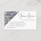 100% natuurlijk organisch, houten stijlvol interie visitekaartje (Achterkant)