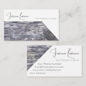 100% natuurlijk organisch, houten stijlvol interie visitekaartje (Voorkant / Achterkant)