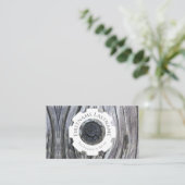 100% natuurlijk organisch, houten stijlvol interie visitekaartje (Staand voorkant)