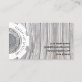 100% natuurlijk organisch, houten stijlvol interie visitekaartje (Achterkant)