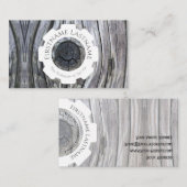 100% natuurlijk organisch, houten stijlvol interie visitekaartje (Voorkant / Achterkant)