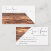 100% natuurlijk organisch, houten stijlvol interie visitekaartje (Voorkant / Achterkant)