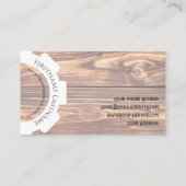 100% natuurlijk organisch, houten stijlvol interie visitekaartje (Achterkant)