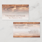 100% natuurlijk organisch, houten stijlvol interie visitekaartje (Voorkant / Achterkant)