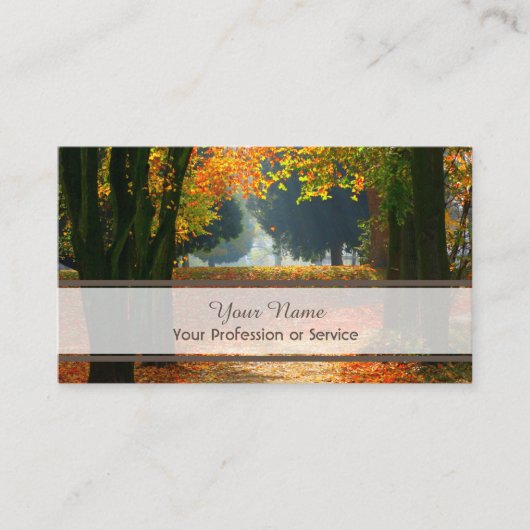 100 % natuurlijk organisch indian zomerstijl visitekaartje (Voorkant)