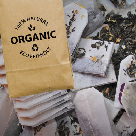 100% natuurlijk, organisch, milieuvriendelijk rubberstempel