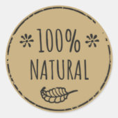 100% natuurlijk potje label (Voorkant)