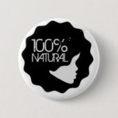100% natuurlijk ronde button 5,7 cm (Voorkant)