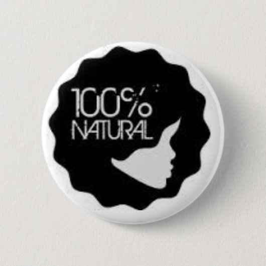 100% natuurlijk ronde button 5,7 cm (Voorkant)