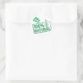 100% natuurlijk ronde sticker (Tas)