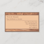 100% natuurlijk visitekaartje op basis van organis (Achterkant)