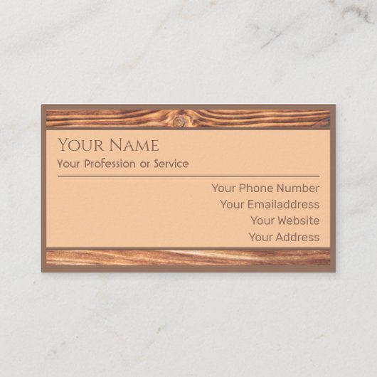 100% natuurlijk visitekaartje op basis van organis (Achterkant)