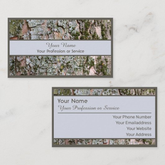 100% natuurlijk visitekaartje op basis van organis (Voorkant / Achterkant)