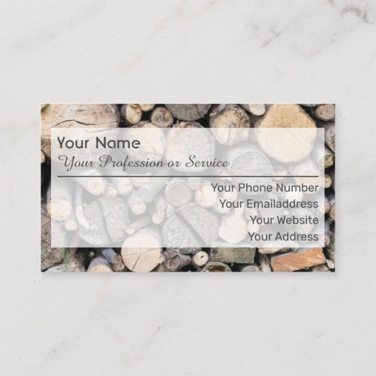 100% natuurlijk visitekaartje op basis van organis (Achterkant)