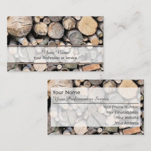 100% natuurlijk visitekaartje op basis van organis (Voorkant / Achterkant)