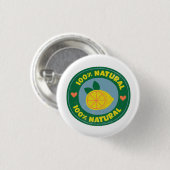 100% Natuurlijke Citroen symbool Button (Voorkant /achterkant)