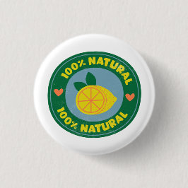 100% Natuurlijke Citroen symbool Button