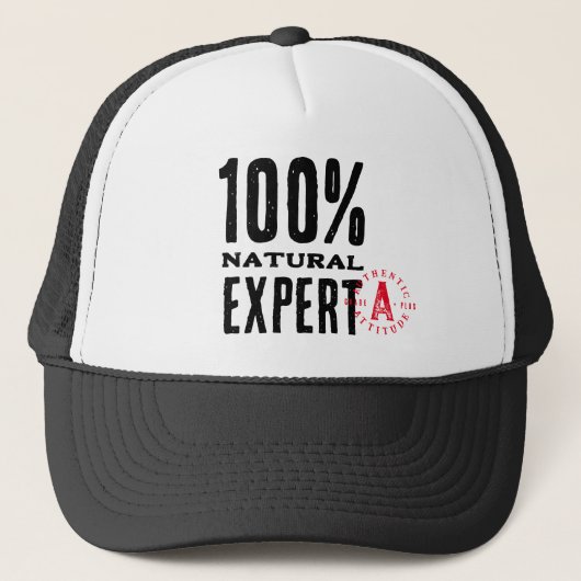 100% Natuurlijke Expert Fun Statement Trucker Pet (Voorkant)