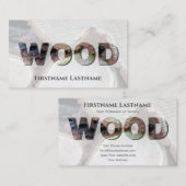 100 % natuurlijke houten houten letters visitekaartje (Voorkant / Achterkant)