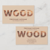 100% natuurlijke houtwaren in de vorm van organisc visitekaartje (Voorkant / Achterkant)