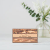 100% natuurlijke organische houten stijl visitekaartje (Staand voorkant)