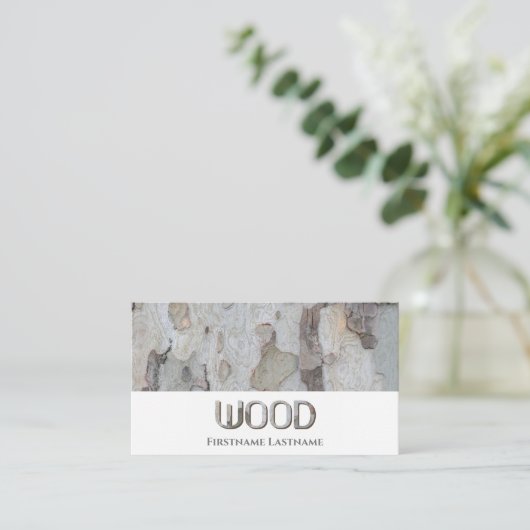 100% natuurlijke organische houten stijlvolle hout visitekaartje (Staand voorkant)