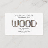 100% natuurlijke organische houten stijlvolle hout visitekaartje (Achterkant)