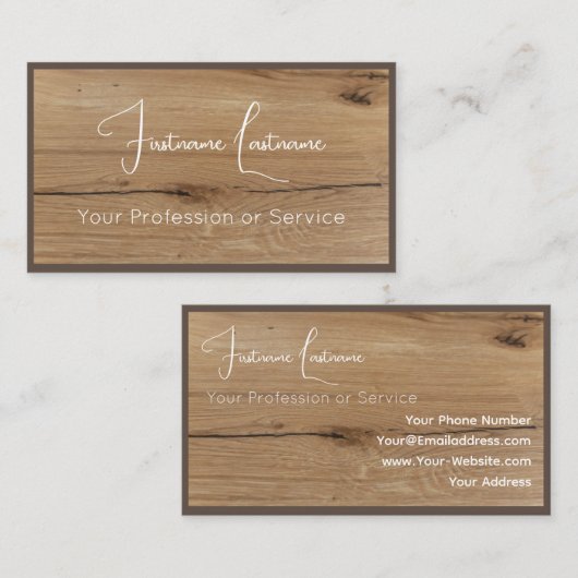 100% natuurlijke parketvloeren op basis van organi visitekaartje (Voorkant / Achterkant)