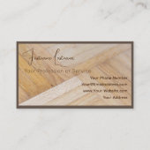 100% natuurlijke parketvloeren op basis van organi visitekaartje (Achterkant)