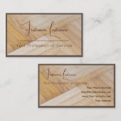 100% natuurlijke parketvloeren op basis van organi visitekaartje (Voorkant / Achterkant)