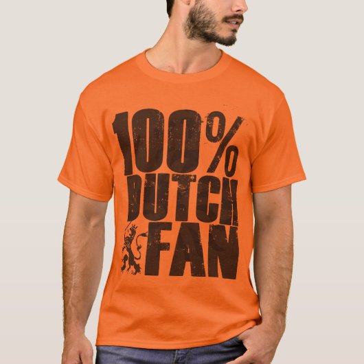 100% Nederlandse Oranje Fan T-Shirt (Voorkant)