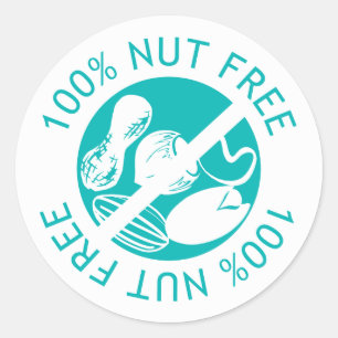 100% notenvrij Gepersonaliseerd kleurlabel Ronde Sticker