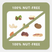 100% notenvrije Sticker (Voorkant)