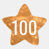 100 - Nummers Golden Star Sticker (Voorkant)