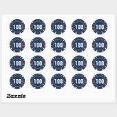 100 - Nummers ronde Stickers (Vel)