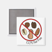 100% Nut Free (boomnoten en pinda's) Magneet (Voorkant / Achterkant)