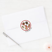 100% Nut Free (boomnoten en pinda's) Ronde Sticker (Envelop)