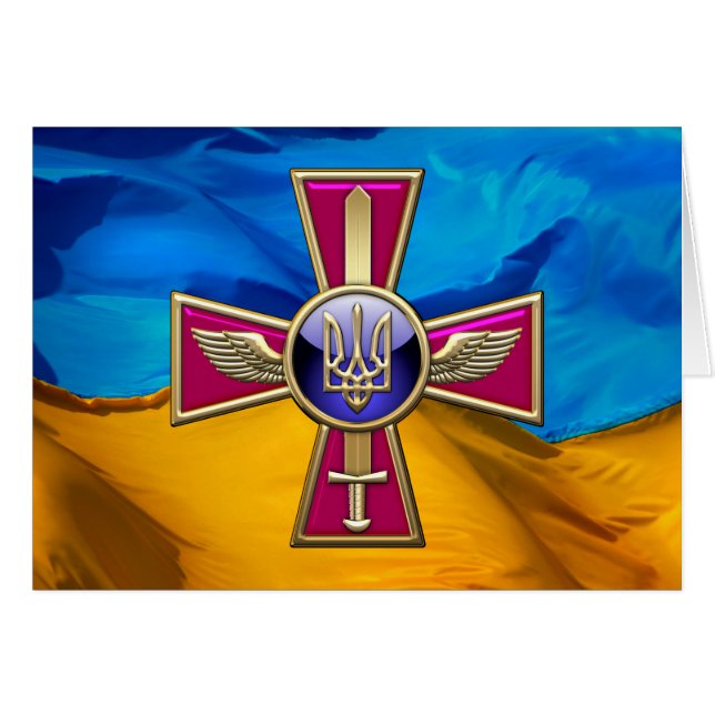 [100] Oekraïense luchtmacht Emblem (Voorkant Horizontaal)