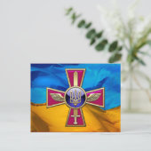 [100] Oekraïense luchtmacht Emblem Briefkaart (Staand voorkant)