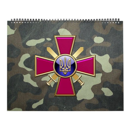 [100] Oekraïnse grondstrijdkrachten Emblem Kalender (Hoes)