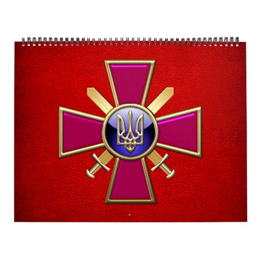 [100] Oekraïnse grondstrijdkrachten Emblem Kalender (Hoes)