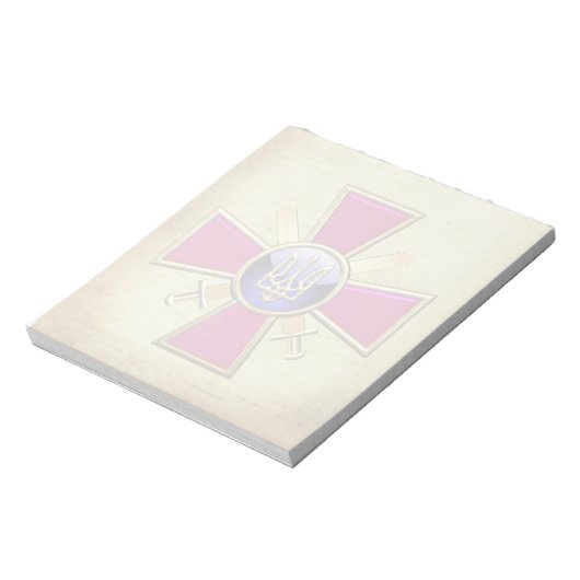 [100] Oekraïnse grondstrijdkrachten Emblem Notitieblok (Linkerzijde)