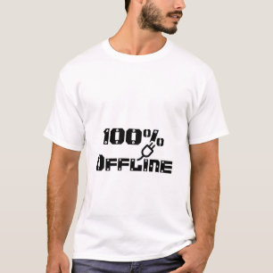 100% offline-modusafbeelding t-shirt