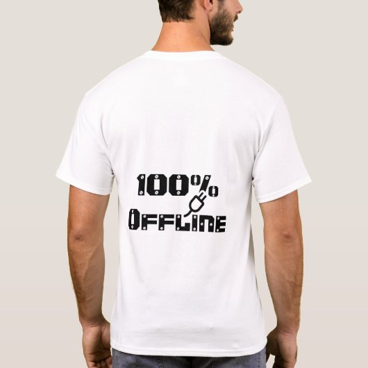 100% offline-modusafbeelding t-shirt (Achterkant)