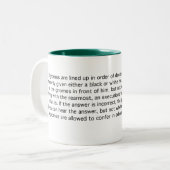 100 onfortuinlijke gnomen tweekleurige koffiemok (Voorkant links)