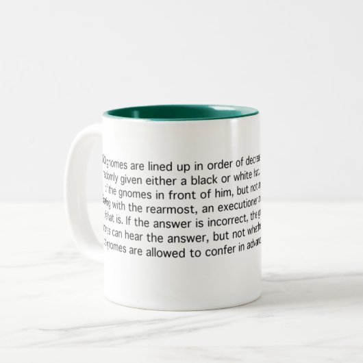 100 onfortuinlijke gnomen tweekleurige koffiemok (Voorkant links)