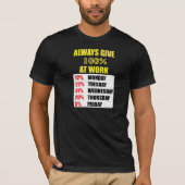 100% OP HET WERK T-SHIRT (Voorkant)